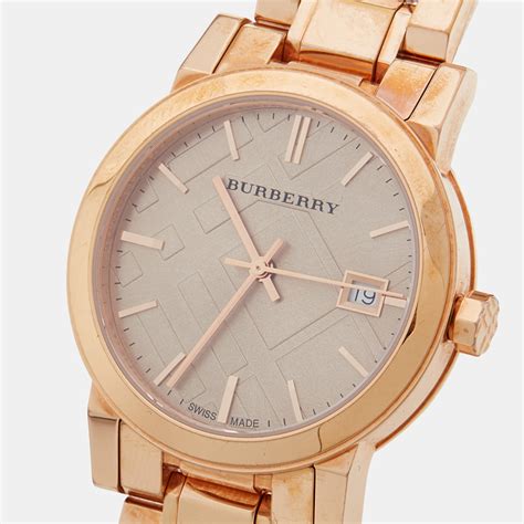 Burberry BU9135 The City Stainless Steel All Rose Gold 34mm